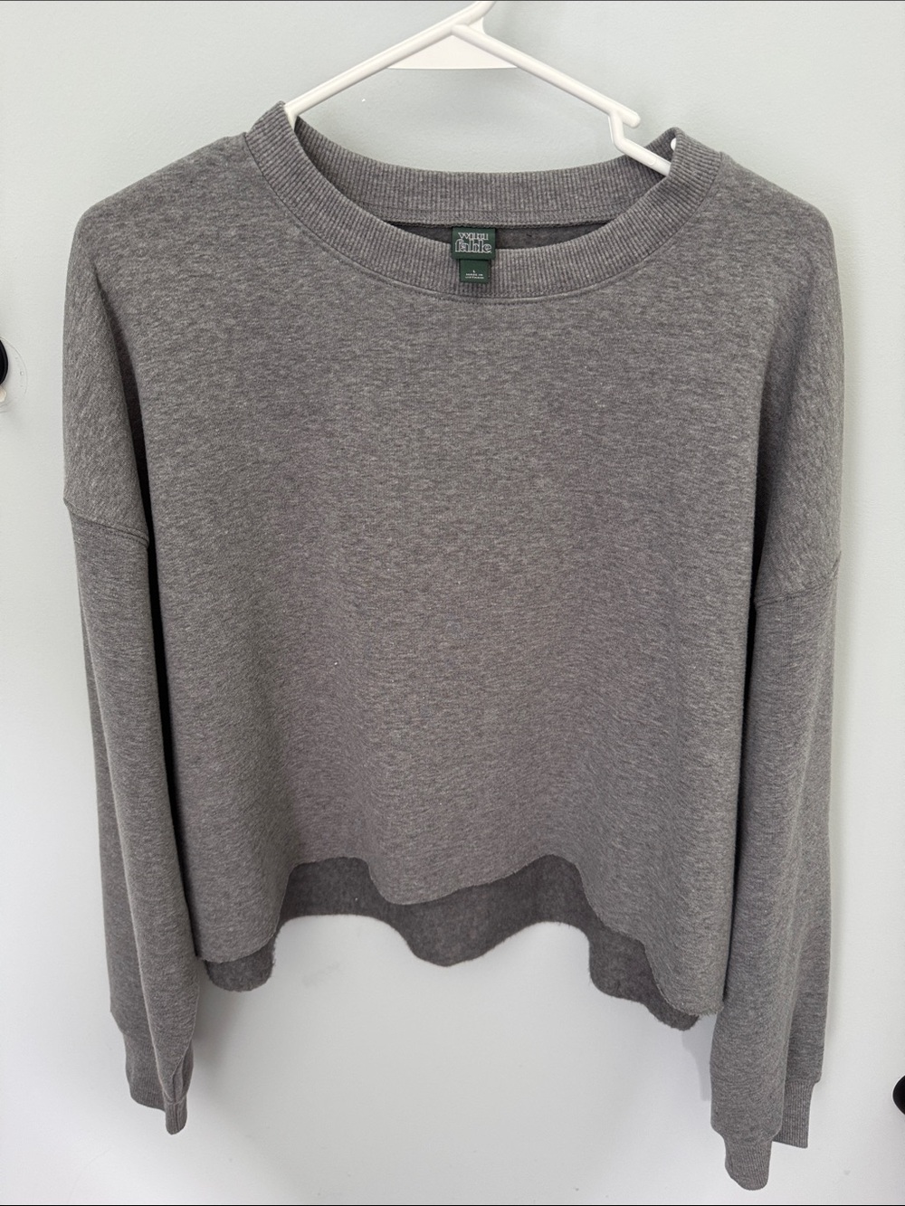 Target Heather Gray Cropped Crewneck Sweatshirt